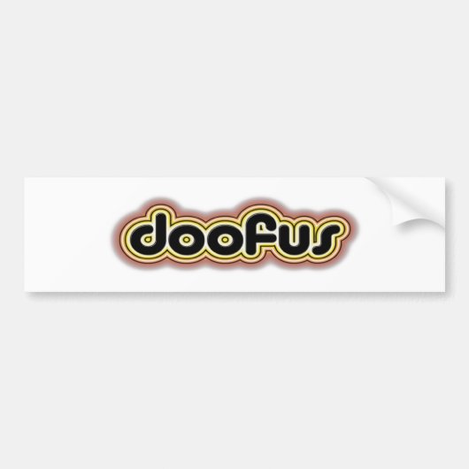 Doofus Bumpersticker (Voorkant)