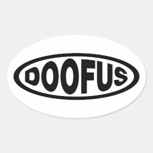 DOOFUS OVALE STICKER
