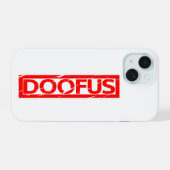 Doofus Stamp iPhone 15 Case (Achterkant horizontaal)
