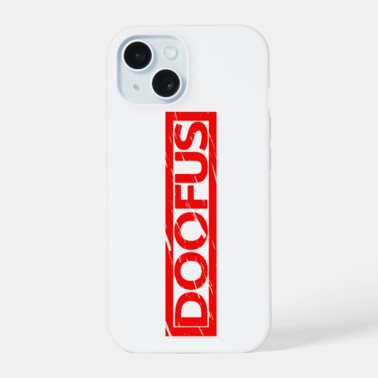 Doofus Stamp iPhone 15 Case (Achterkant)