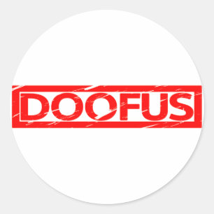 Doofus Stamp Ronde Sticker