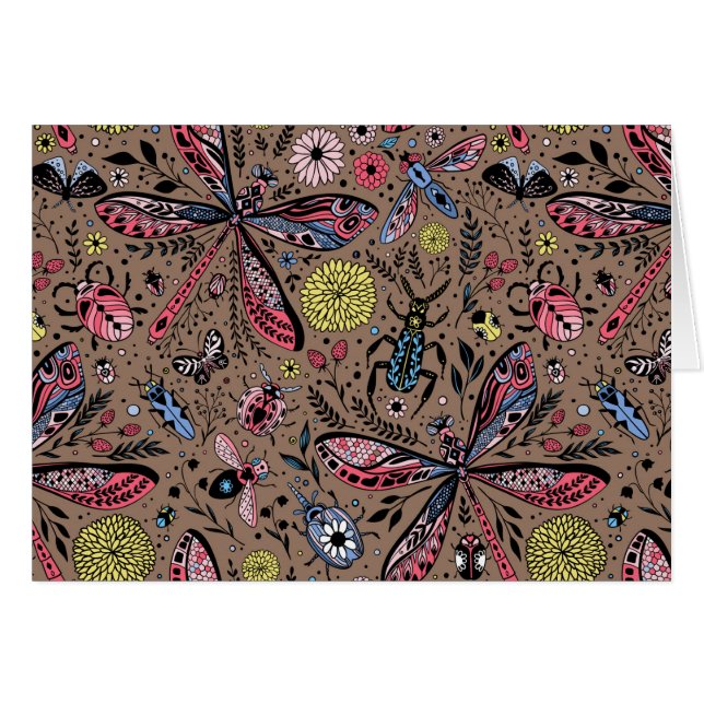 Doogavebeestjes op mochasbruin (Voorkant Horizontaal)