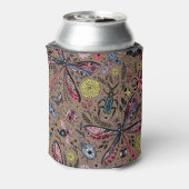 Doogavebeestjes op mochasbruin blikjeskoeler (Blikje Achterkant)