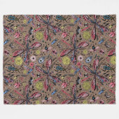 Doogavebeestjes op mochasbruin fleece deken (Voorkant (Horizontaal))