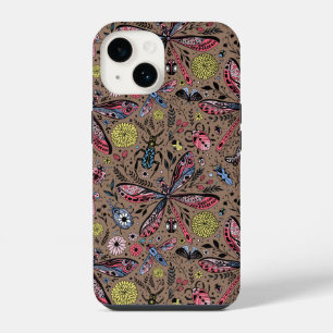 Doogavebeestjes op mochasbruin iPhone 14 hoesje