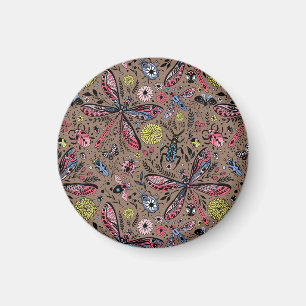 Doogavebeestjes op mochasbruin magneet