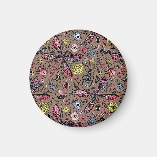 Doogavebeestjes op mochasbruin magneet (Voorkant)