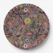 Doogavebeestjes op mochasbruin papieren bordje (Voorkant)