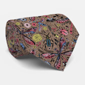 Doogavebeestjes op mochasbruin stropdas (Opgerold)