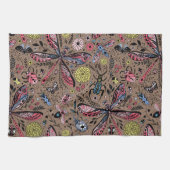 Doogavebeestjes op mochasbruin theedoek (Horizontaal)