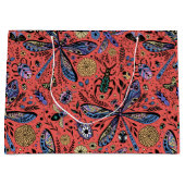 Doogaveinsecten op koraalrood groot cadeauzakje (Voorkant)