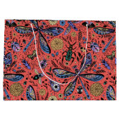 Doogaveinsecten op koraalrood groot cadeauzakje (Achterkant)