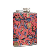 Doogaveinsecten op koraalrood heupfles (Rechts)