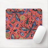 Doogaveinsecten op koraalrood muismat (Met muis)