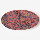 Doogaveinsecten op koraalrood papieren bordje (Gekanteld)