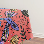 Doogaveinsecten op koraalrood tafelkleed (Voorbeeld)