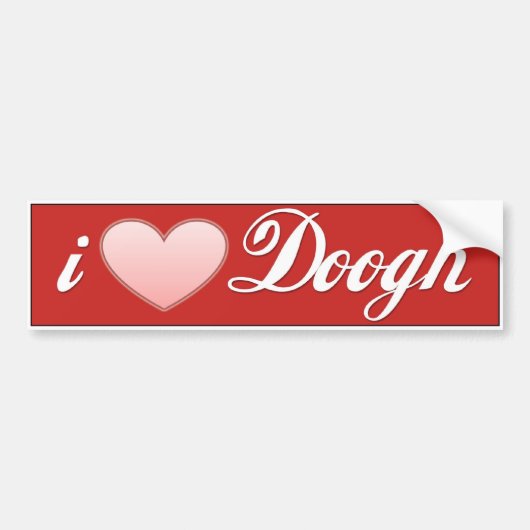 Doogh Golden Letter Yoghurt Drank Bumpersticker (Voorkant)
