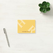Dooier Geel Schuine Beginletters & Uw Naam Post-it® Notes (Kantoor)