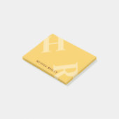 Dooier Geel Schuine Beginletters & Uw Naam Post-it® Notes (Schuin)
