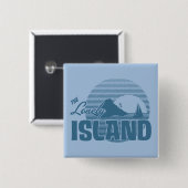 Dookie Island - Blue Vierkante Button 5,1 Cm (Voorkant /achterkant)