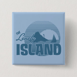 Dookie Island - Blue Vierkante Button 5,1 Cm