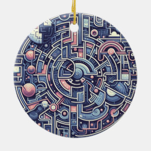 doolhof keramisch ornament