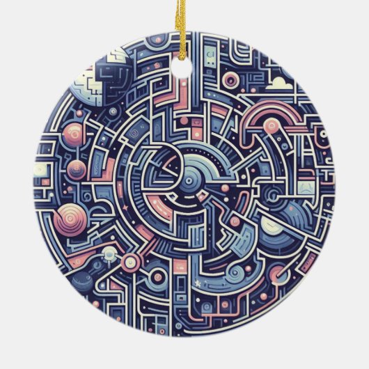 doolhof keramisch ornament (Achterkant)