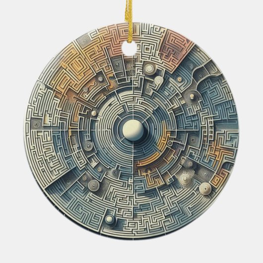 doolhof keramisch ornament (Achterkant)