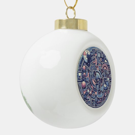 doolhof keramische bal ornament (Links)