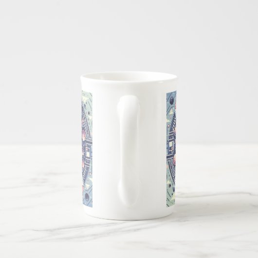 doolhof porselein kop (Achterkant)