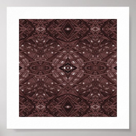 Doolhof Rood Abstracte Alcohol Ink Kunst Poster (Voorkant)