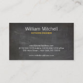 DOOLHOF TEKENING in WIT op ZWART KRIJTBORD Visitekaartje (Achterkant)