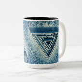 doolhof tweekleurige koffiemok (Voorkant rechts)