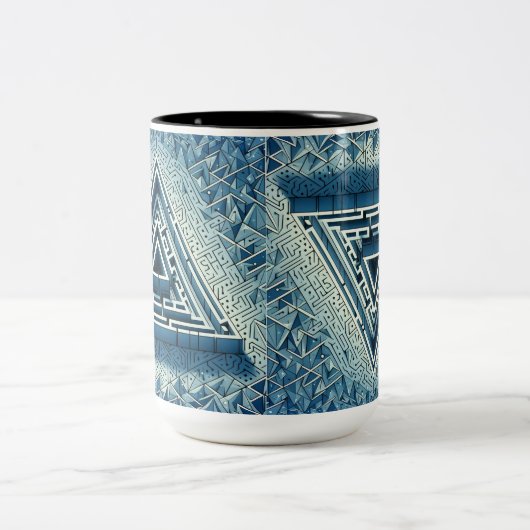 doolhof tweekleurige koffiemok (Center)