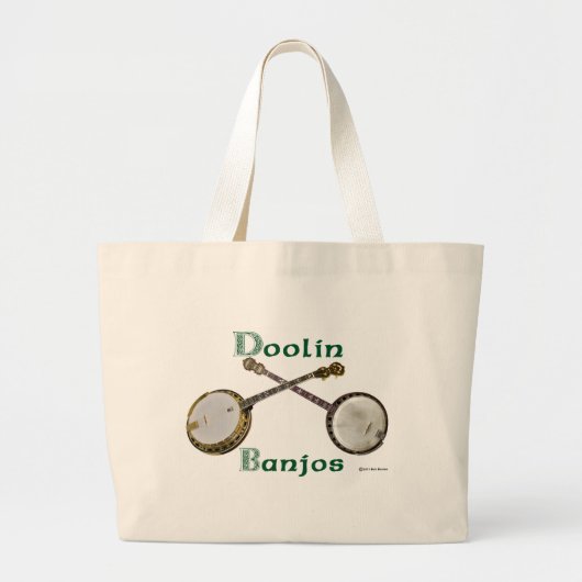 Doolin Banjos Irish Session Gig Bag Grote Tote Bag (Voorkant)
