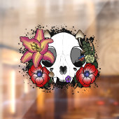 Doom and Bloom Kattenschedel Raamsticker (Vel 2)
