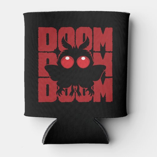 DOOM DOOM DOOM Kawaii Mothman Cryptid Blikjeskoeler (Voorkant)