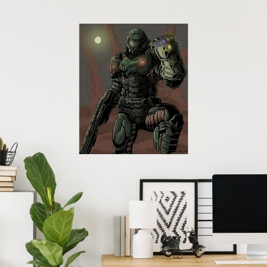 Doom Doom Eternal Infinity Slayer Poster (Thuiskantoor)
