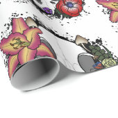 Doom- en Bloomkat-schedel Cadeaupapier (Rol Hoek)