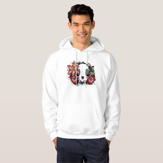 Doom- en Bloomkat-schedel Hoodie (Voorkant volledig)