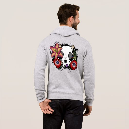 Doom- en Bloomkat-schedel Hoodie (Achterkant volledig)