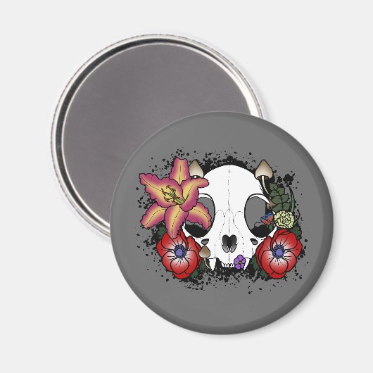 Doom- en Bloomkat-schedel Magneet (Voorkant / Achterkant)