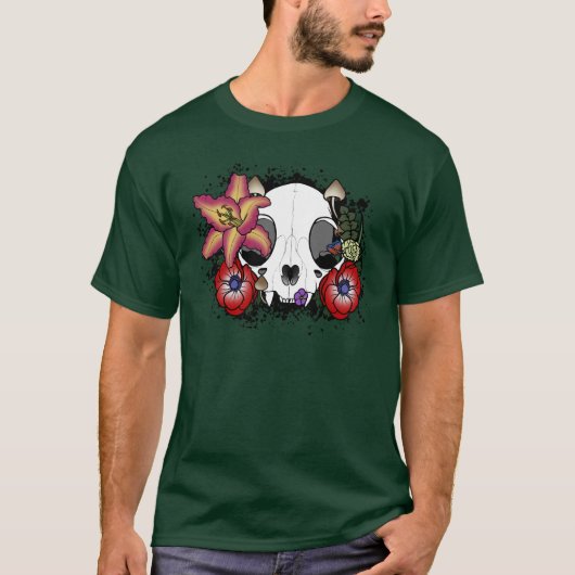 Doom- en Bloomkat-schedel T-shirt (Voorkant)