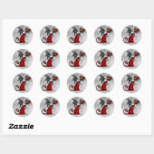 doom kat ronde sticker (Vel)