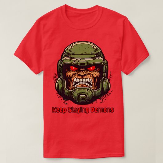 Doom Keep Slay Demons Guy T-shirt (Design voorkant)