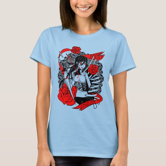 DOOM! Magazine "Rozen" Burnout T-shirt (Voorkant)