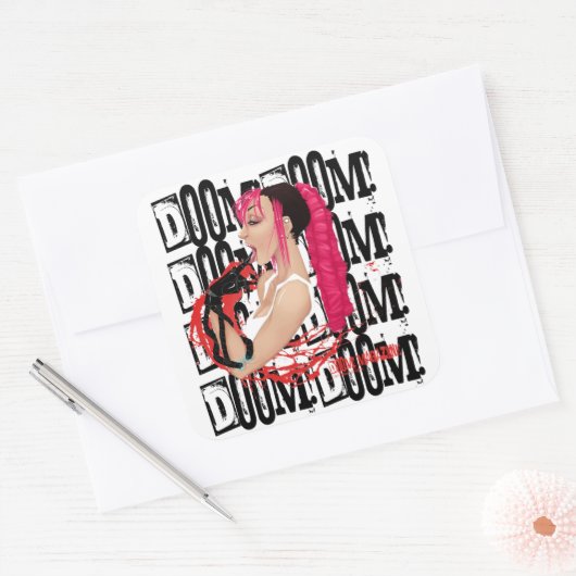 DOOM! Magazine "Z" Zwarte Sticker (Envelop)