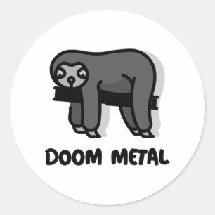 Doom Metal Sloth Sticker