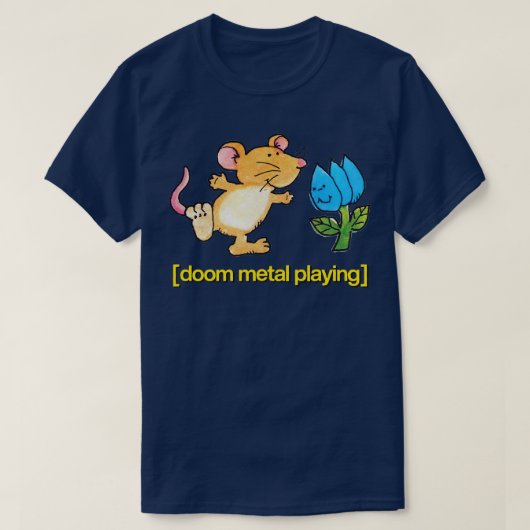 Doom Metal Spelen Schattige Dancing Mouse Ontwerp T-shirt (Design voorkant)