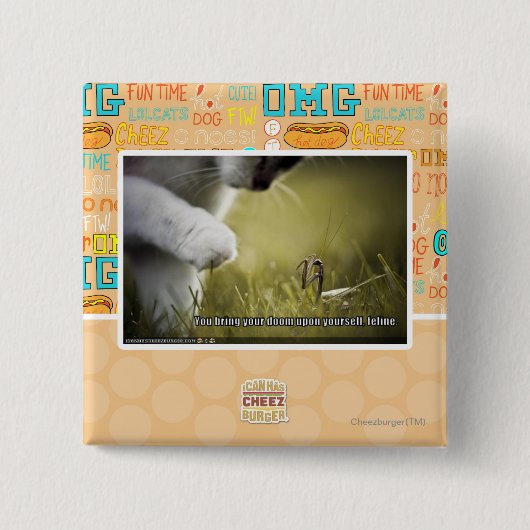 Doom op jezelf vierkante button 5,1 cm (Voorkant)